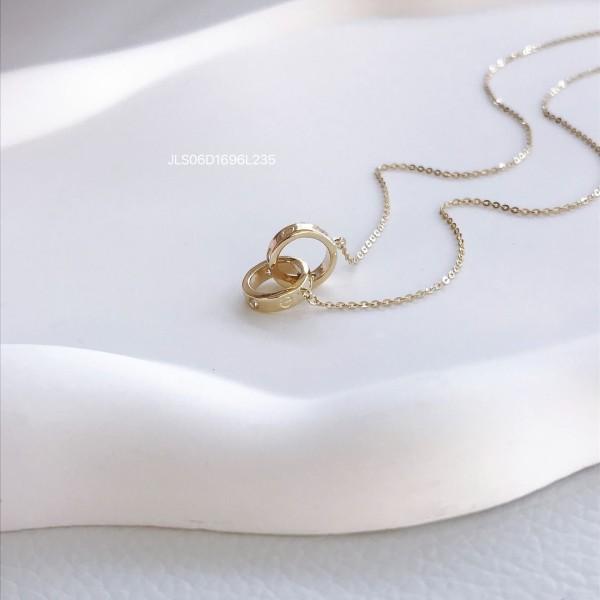 ジルコニアネックレス 14K 金-083