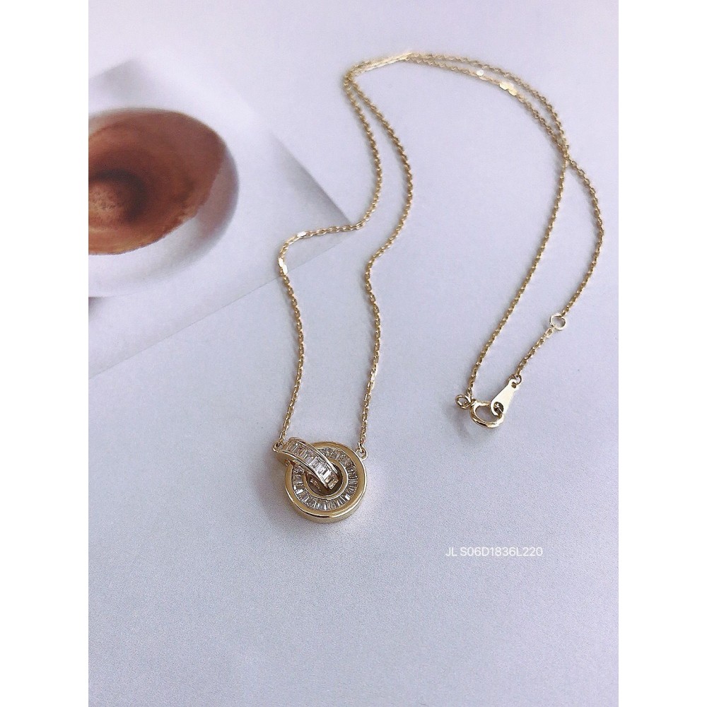 ジルコニアネックレス 14K 金-086