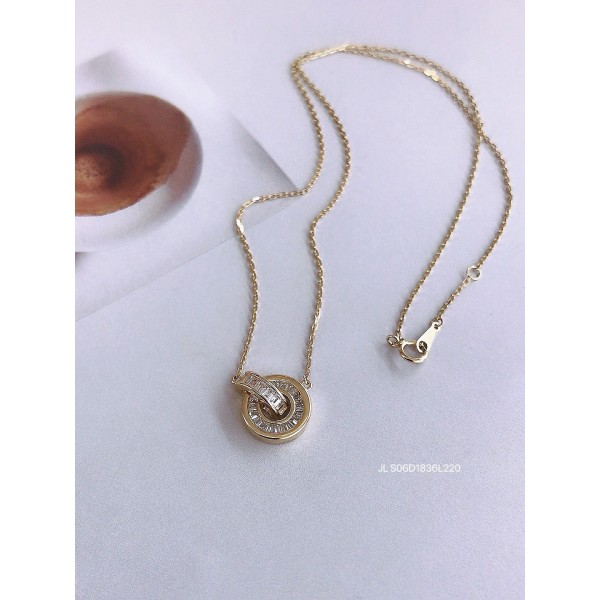 ジルコニアネックレス 14K 金-086