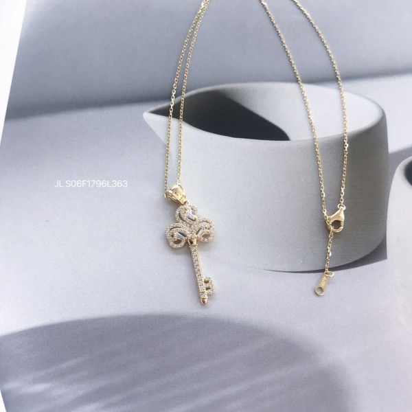 ジルコニアネックレス 14K 金-090