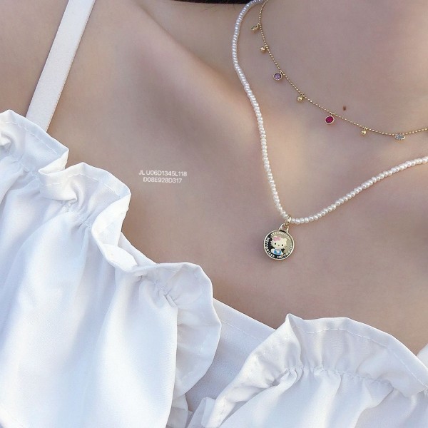 ジルコニアネックレス 14K 金-092