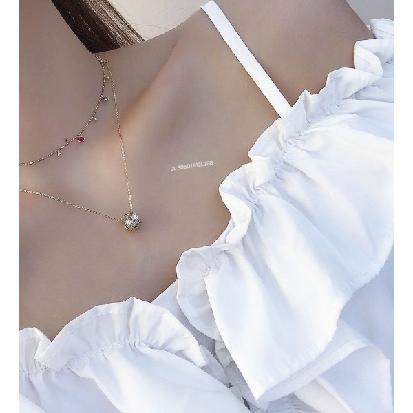 ジルコニアネックレス 14K 金-093