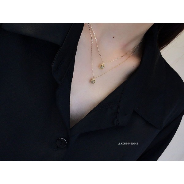 ジルコニアネックレス 14K 金-094