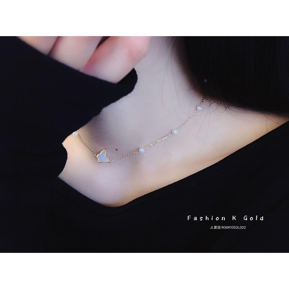 真珠イヤリング 14K 金-021