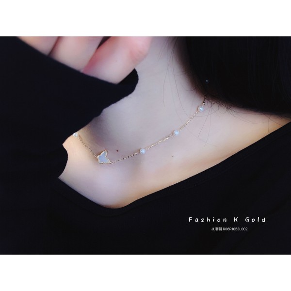 真珠イヤリング 14K 金-021