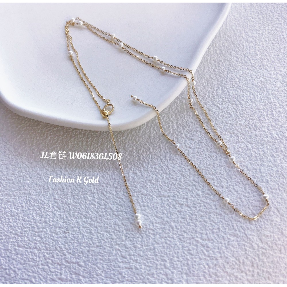 真珠イヤリング 14K 金-035