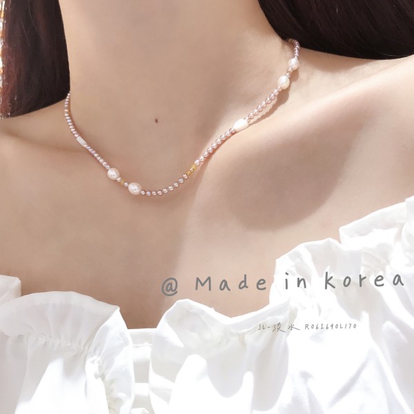 真珠イヤリング 14K 金-091